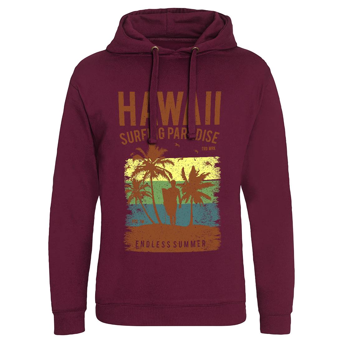 Hawaii Surfing Mens Hoodie Without Pocket Surf A682