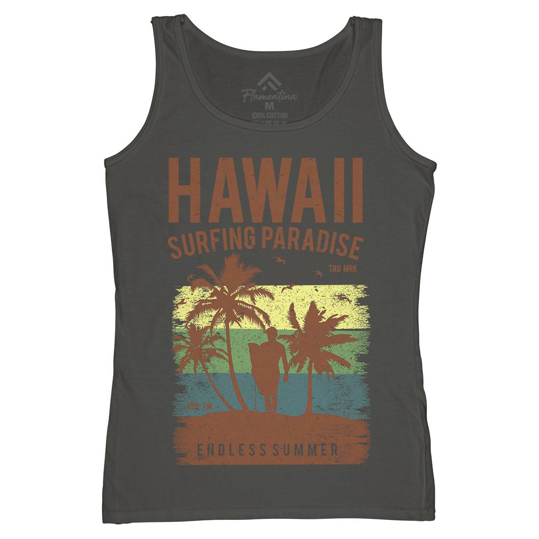 Hawaii Surfing Womens Organic Tank Top Vest Surf A682
