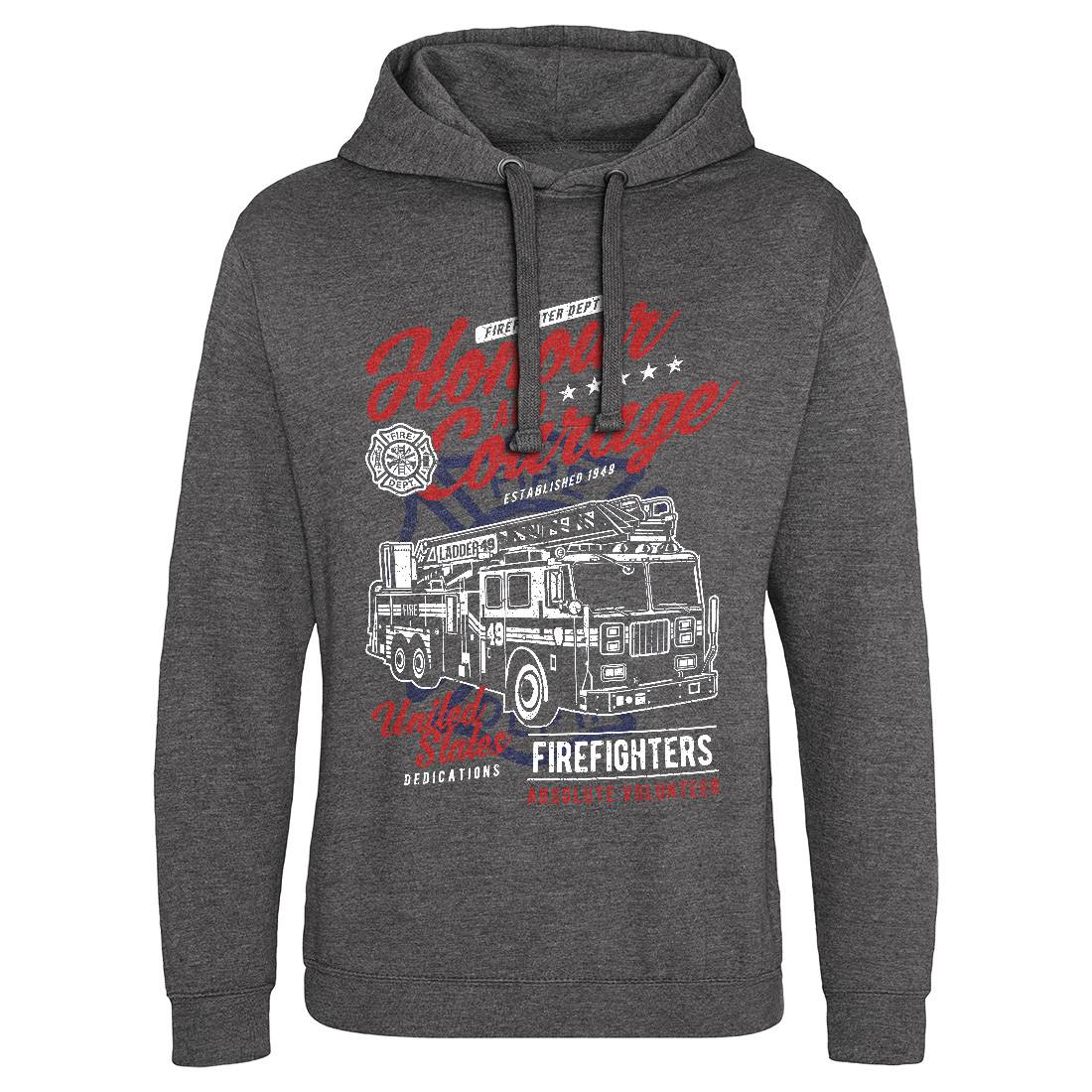 Honour And Courage Mens Hoodie Without Pocket Firefighters A684
