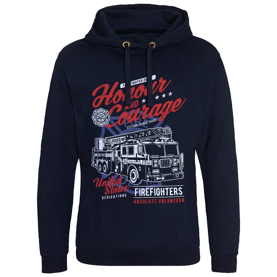 Honour And Courage Mens Hoodie Without Pocket Firefighters A684