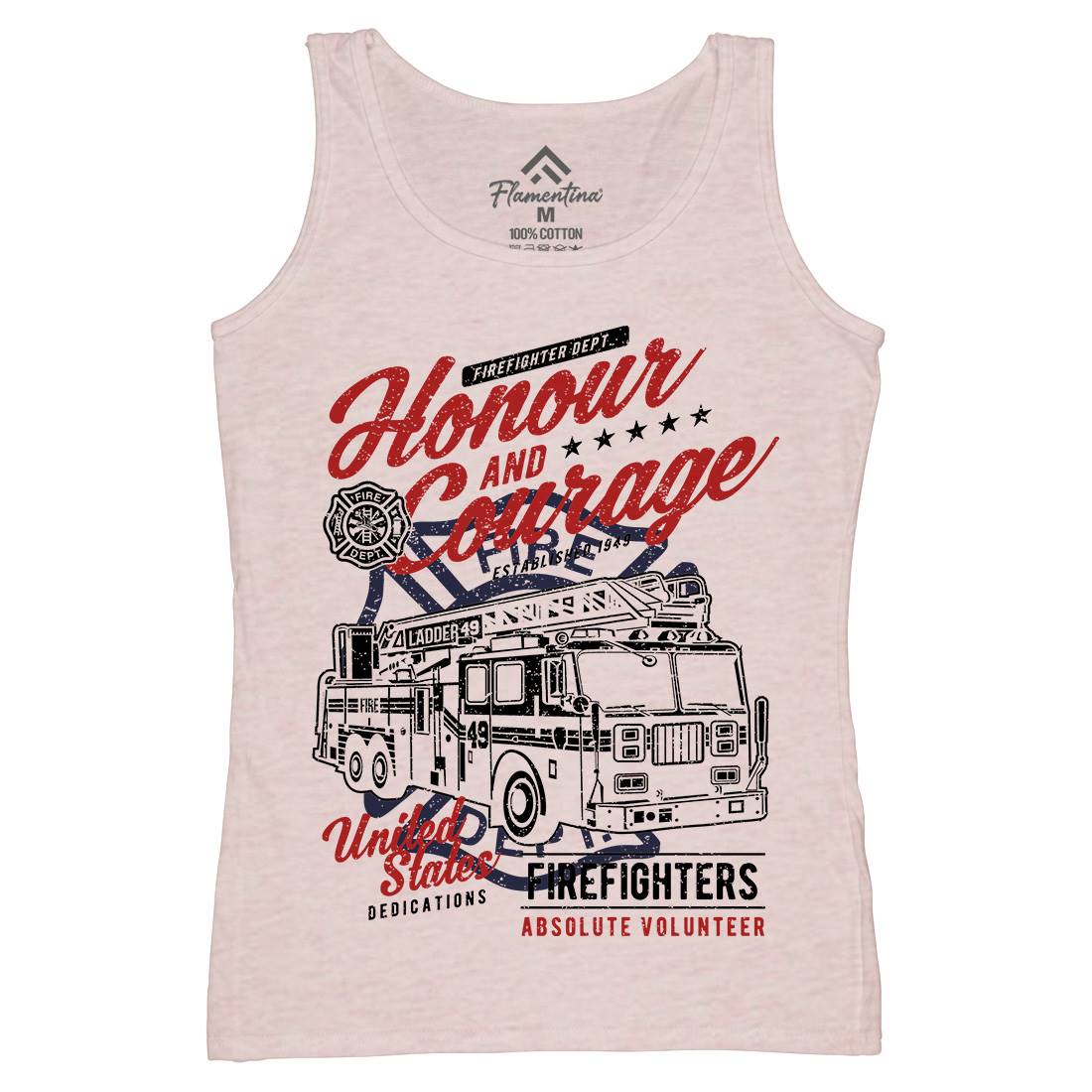 Honour And Courage Womens Organic Tank Top Vest Firefighters A684