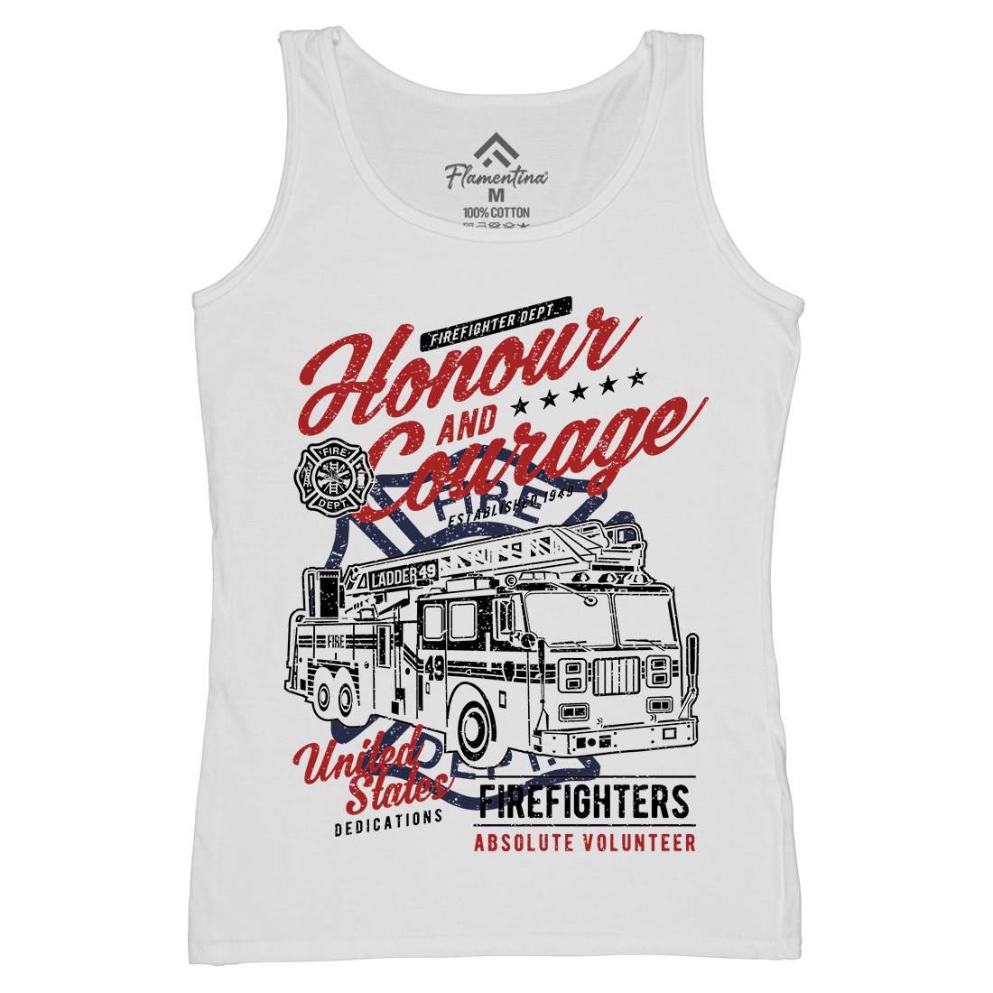 Honour And Courage Womens Organic Tank Top Vest Firefighters A684
