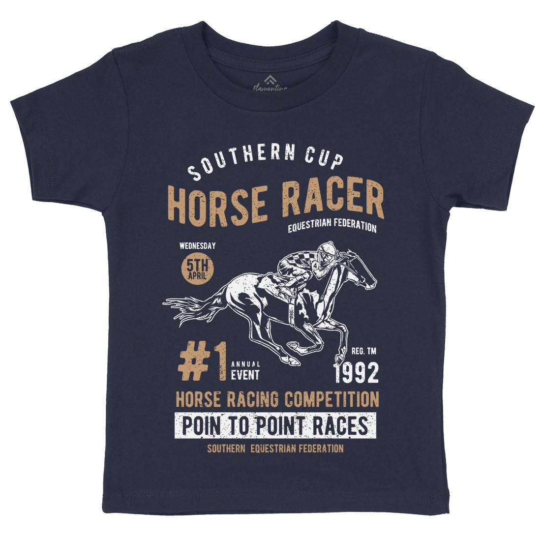 Horse Racer Kids Crew Neck T-Shirt Sport A686