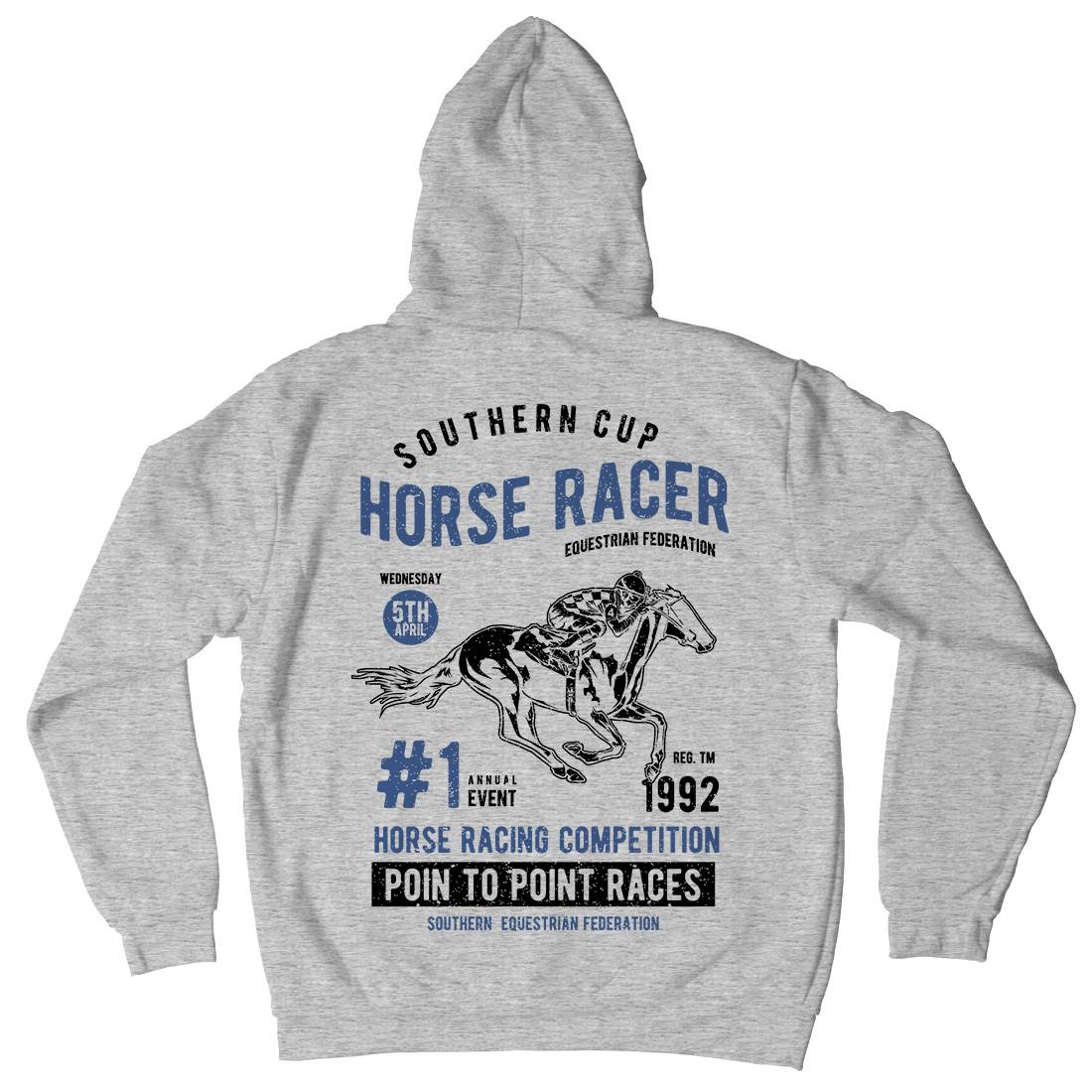 Horse Racer Mens Hoodie With Pocket Sport A686