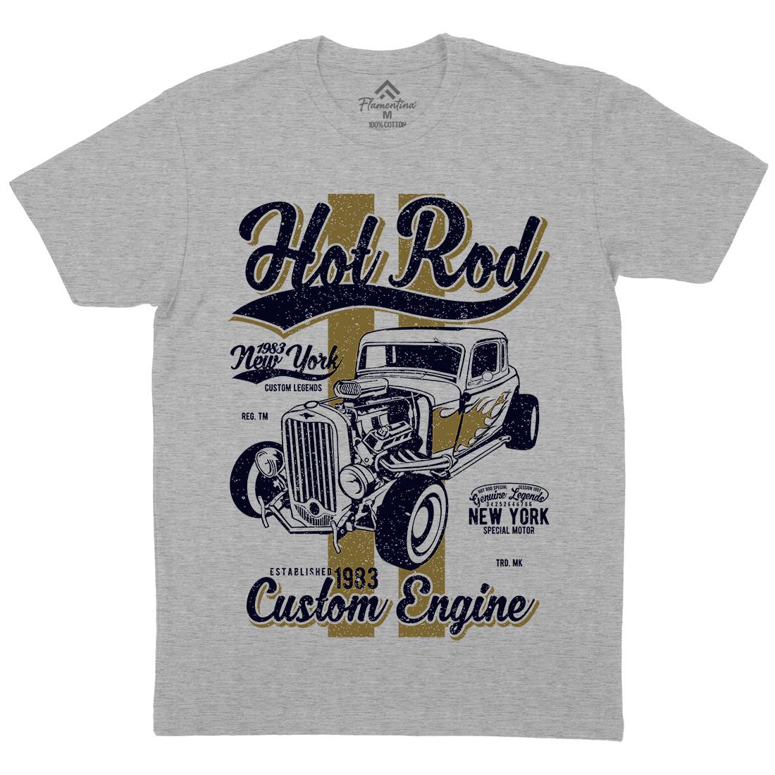 Hot Rod New York Mens Crew Neck T-Shirt Cars A687