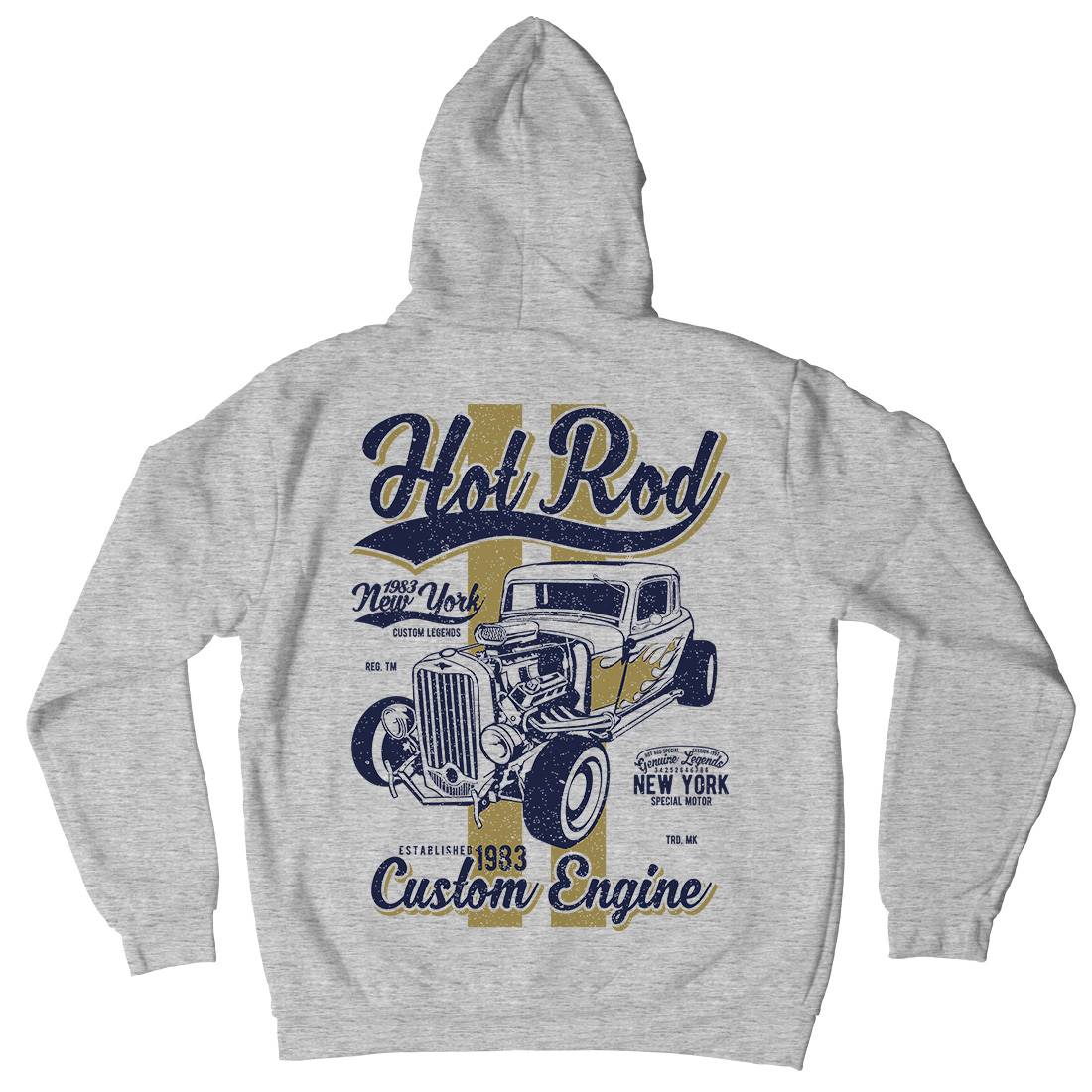 Hot Rod New York Mens Hoodie With Pocket Cars A687