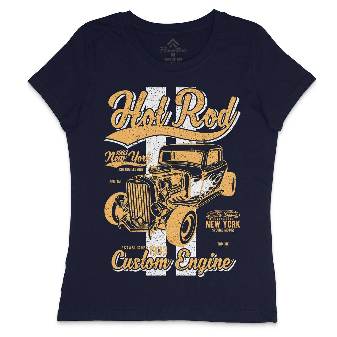 Hot Rod New York Womens Crew Neck T-Shirt Cars A687