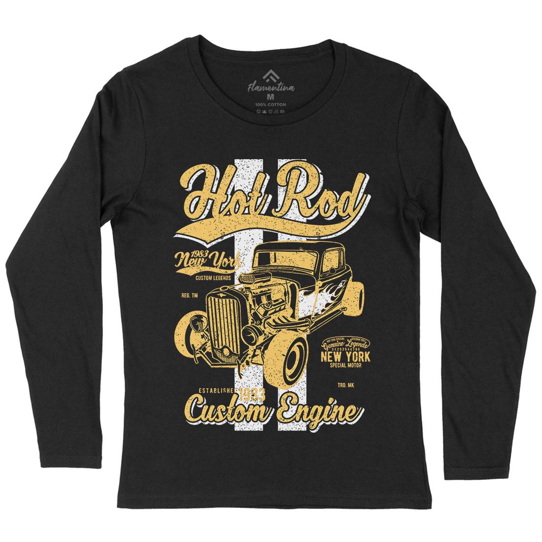 Hot Rod New York Womens Long Sleeve T-Shirt Cars A687