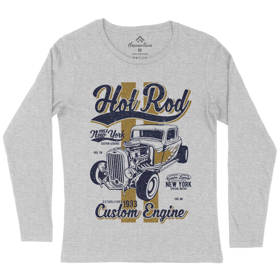 Hot Rod New York Womens Long Sleeve T-Shirt Cars A687