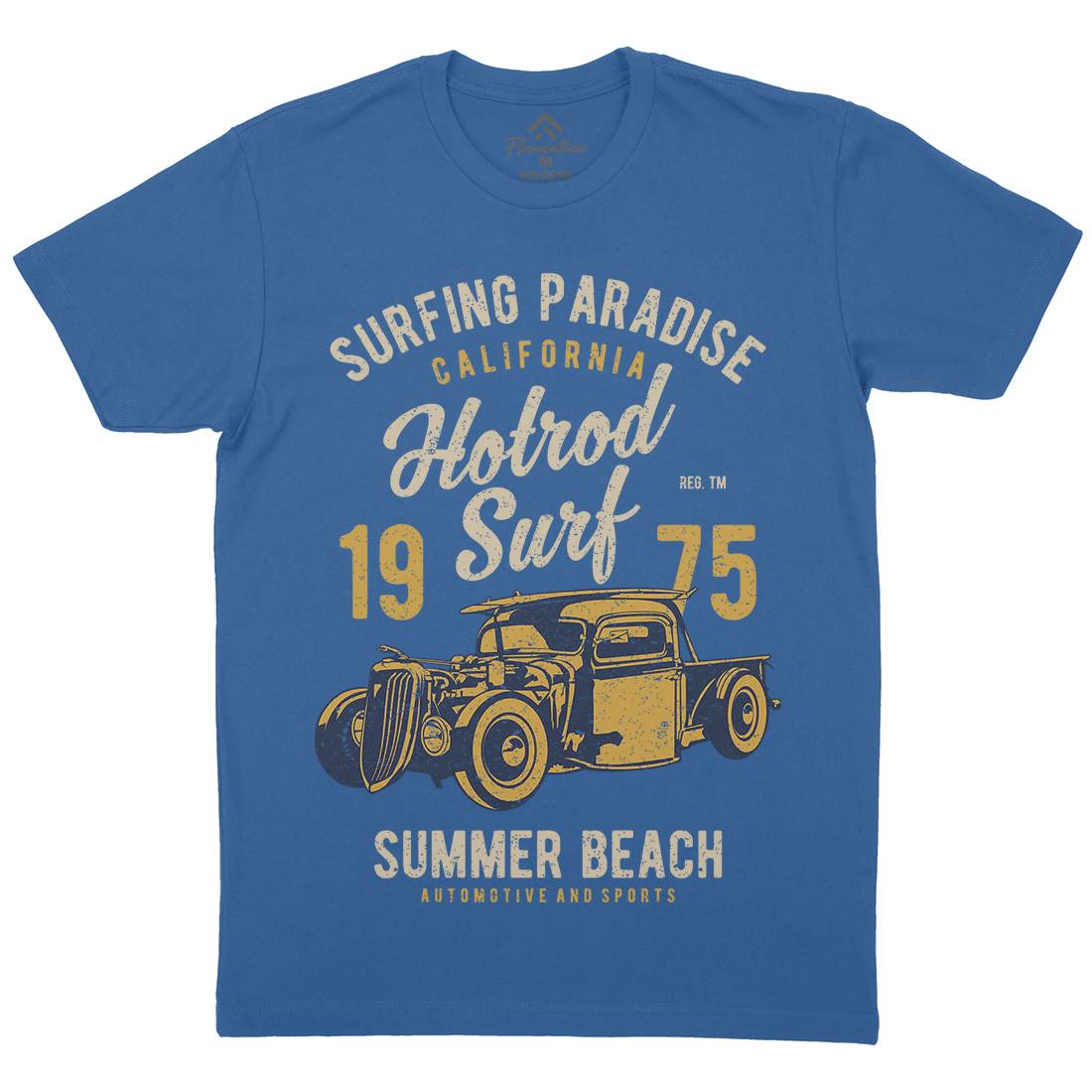 Hotrod Mens Crew Neck T-Shirt Surf A688