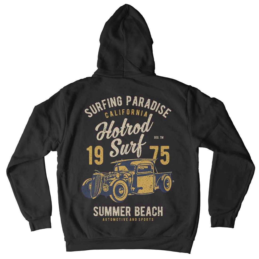 Hotrod Mens Hoodie With Pocket Surf A688