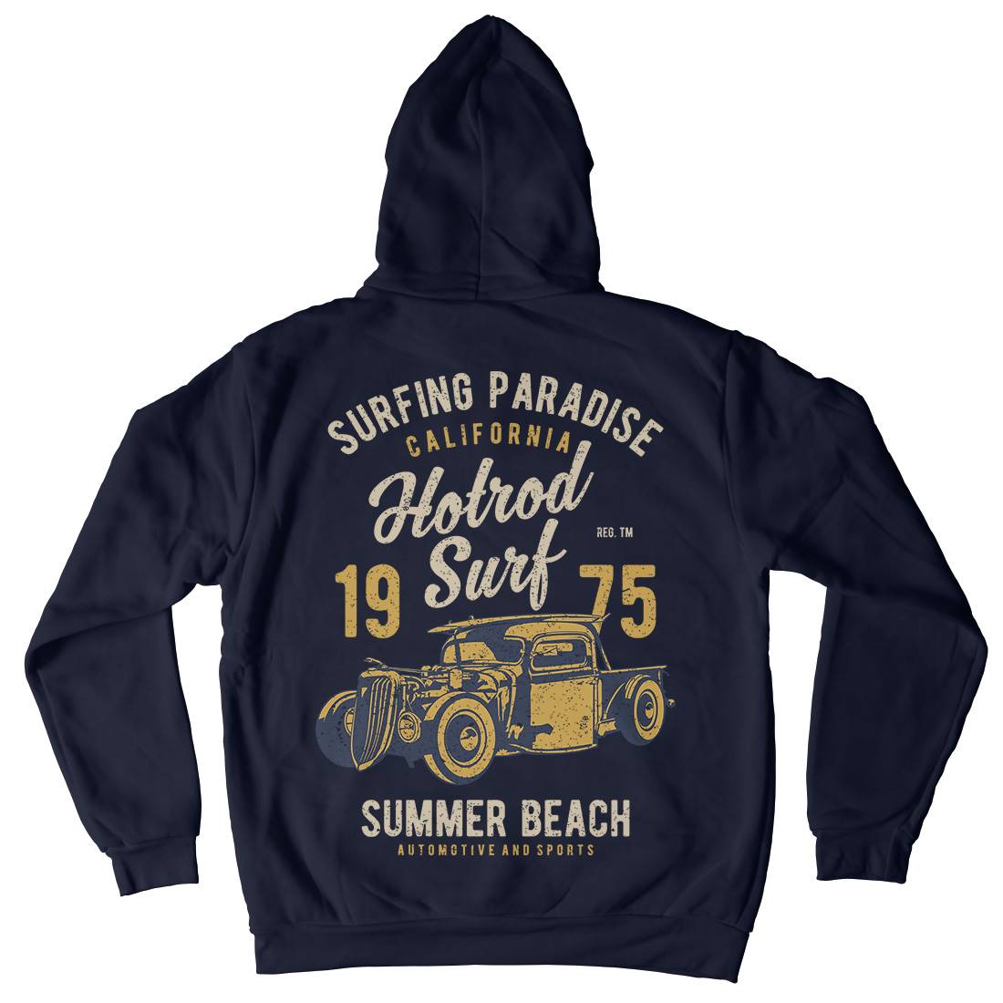 Hotrod Mens Hoodie With Pocket Surf A688