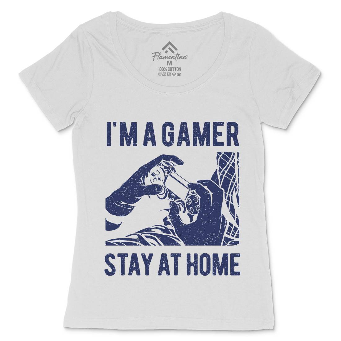 I&#39;M A Gamer Womens Scoop Neck T-Shirt Geek A691