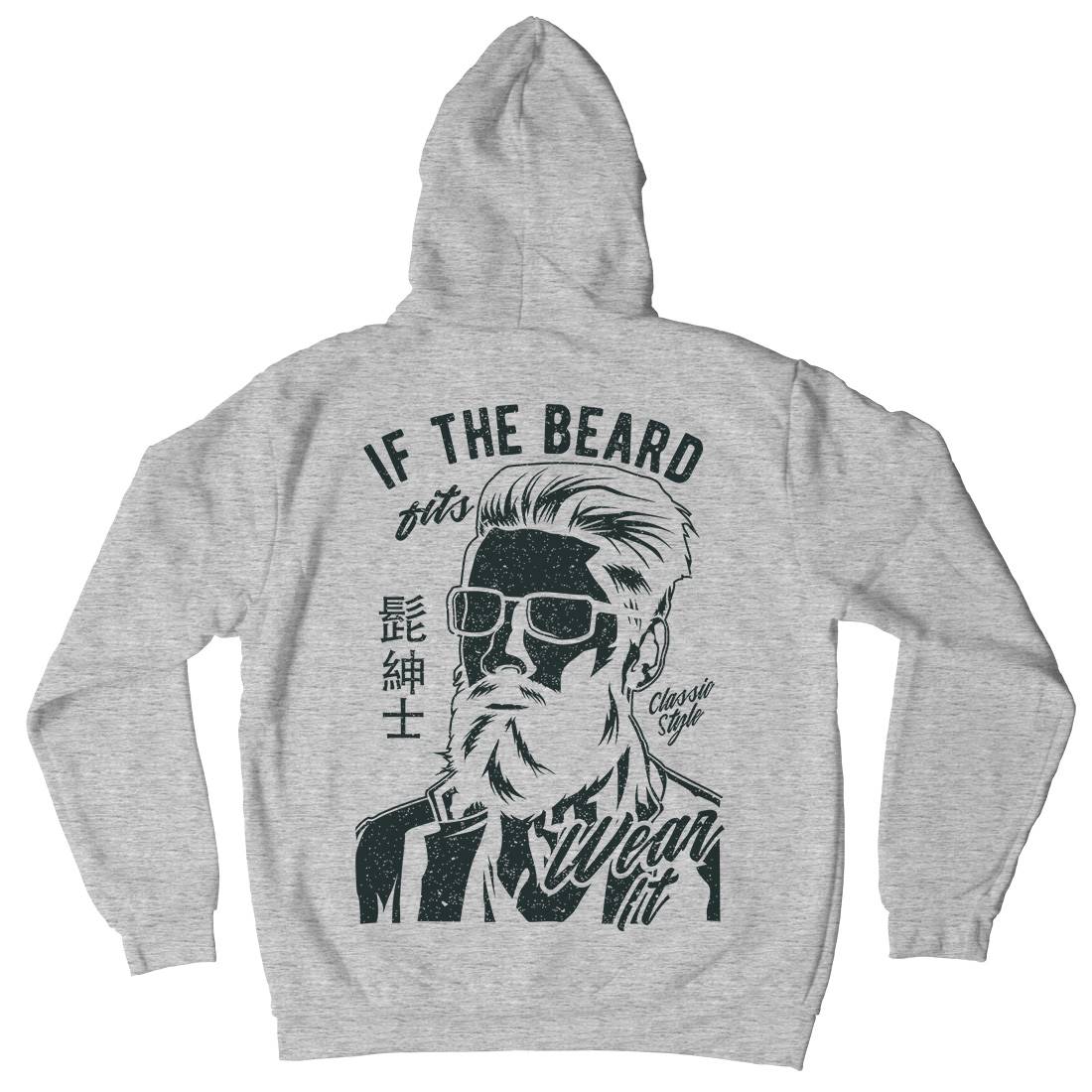 If The Beard Fits Mens Hoodie With Pocket Barber A692