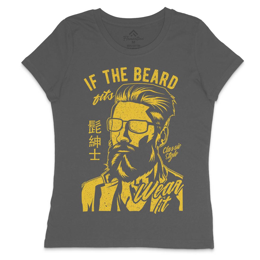 If The Beard Fits Womens Crew Neck T-Shirt Barber A692