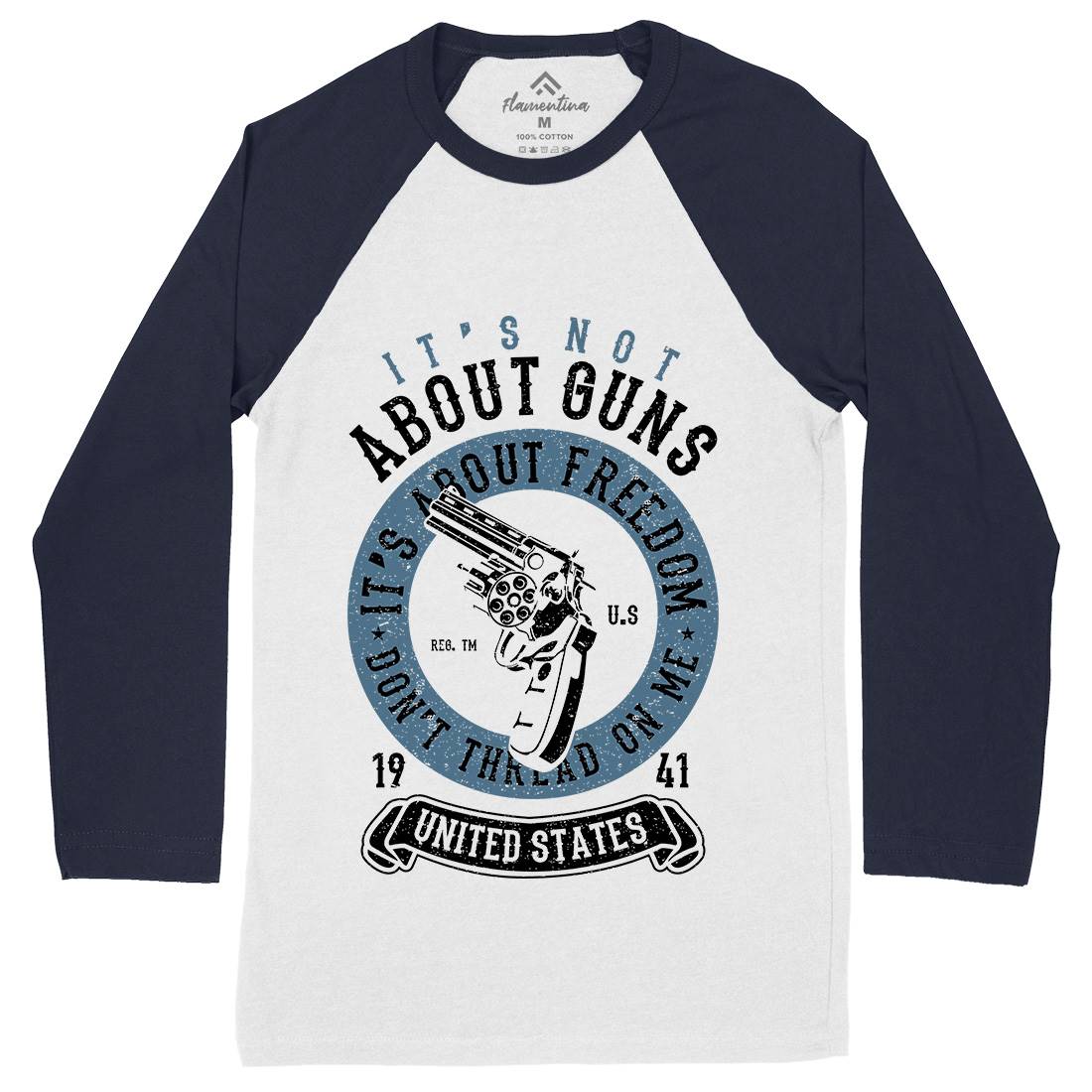 It&#39;s About Freedom Mens Long Sleeve Baseball T-Shirt Quotes A693