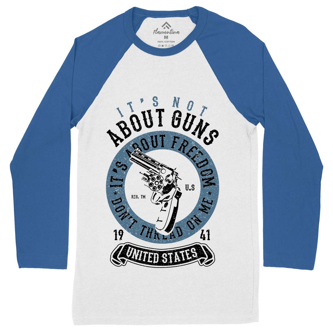 It&#39;s About Freedom Mens Long Sleeve Baseball T-Shirt Quotes A693