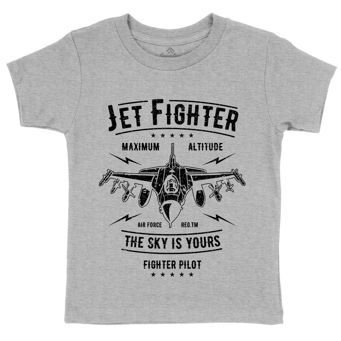 Jet Fighter Kids Organic Crew Neck T-Shirt Vehicles A694