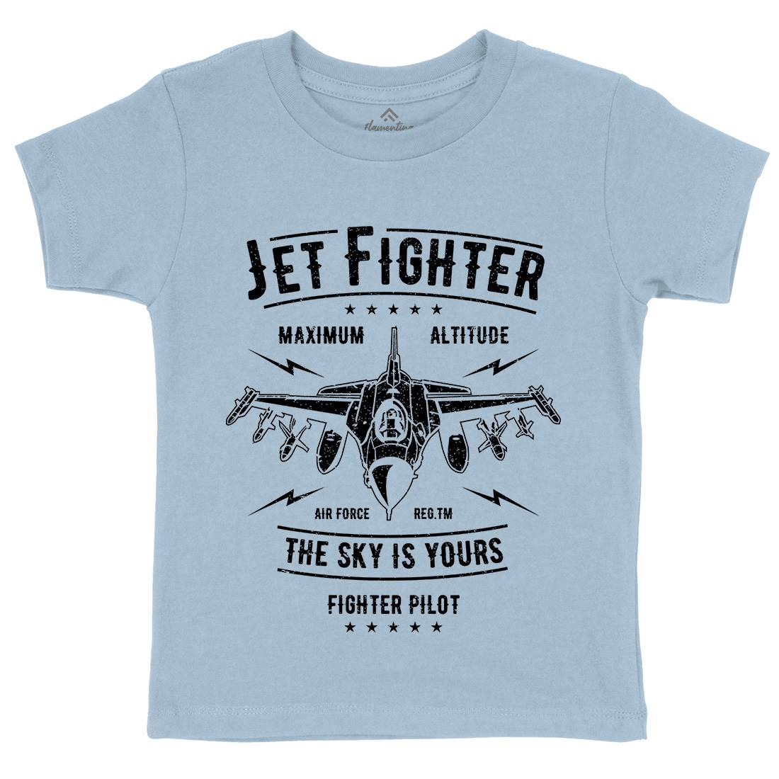 Jet Fighter Kids Crew Neck T-Shirt Vehicles A694