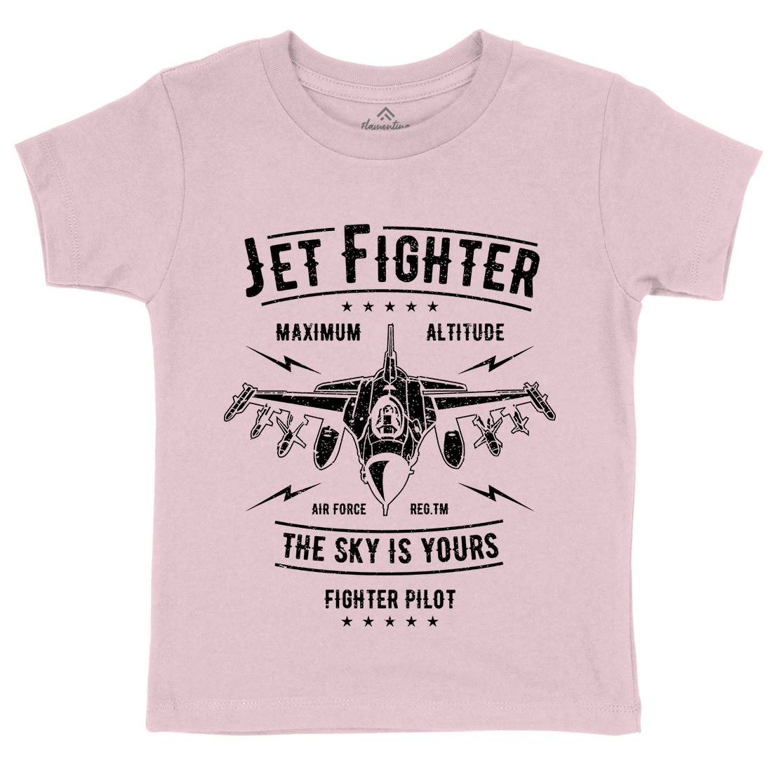 Jet Fighter Kids Organic Crew Neck T-Shirt Vehicles A694