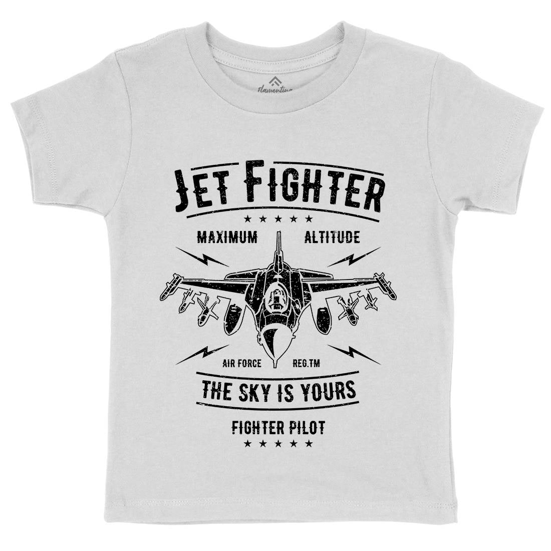 Jet Fighter Kids Crew Neck T-Shirt Vehicles A694