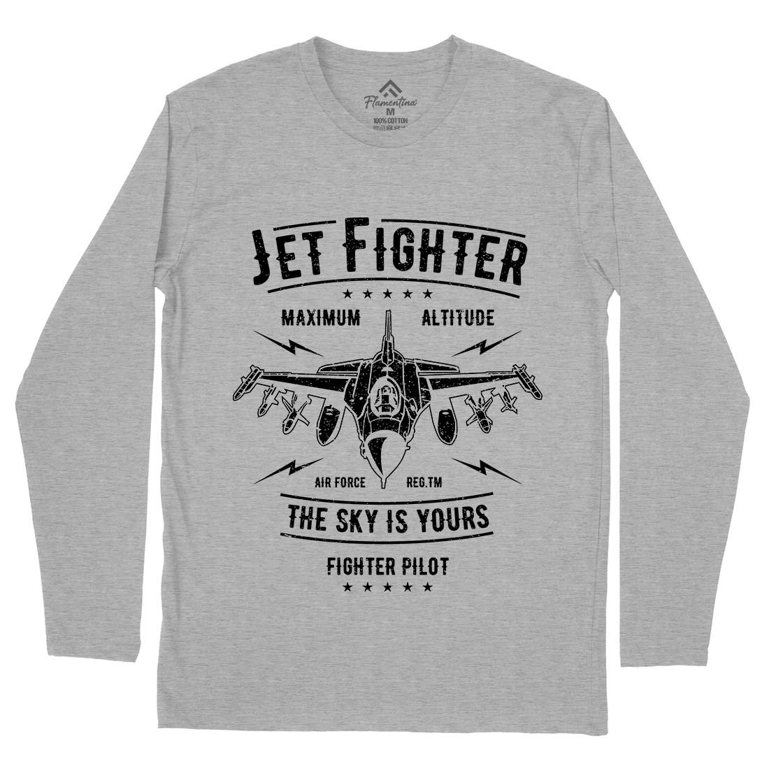 Jet Fighter Mens Long Sleeve T-Shirt Vehicles A694