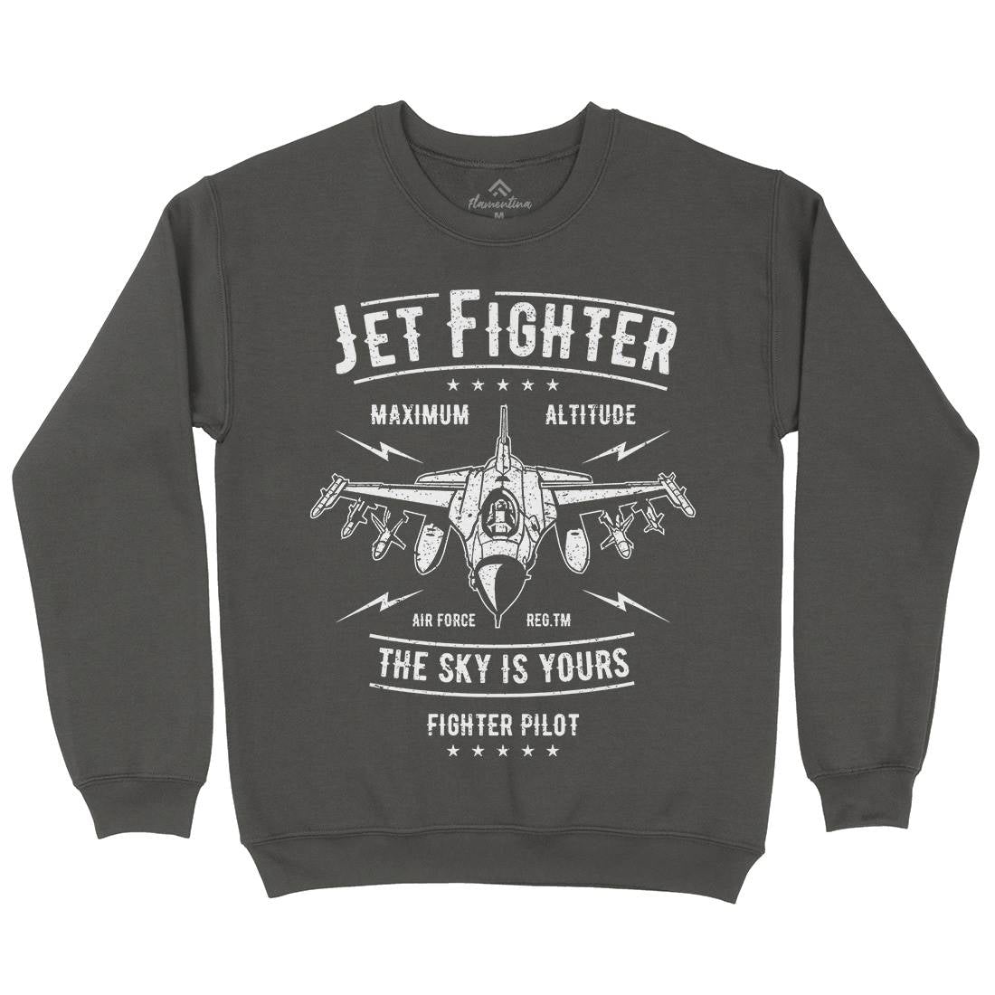 Jet Fighter Mens Crew Neck Sweatshirt Vehicles A694