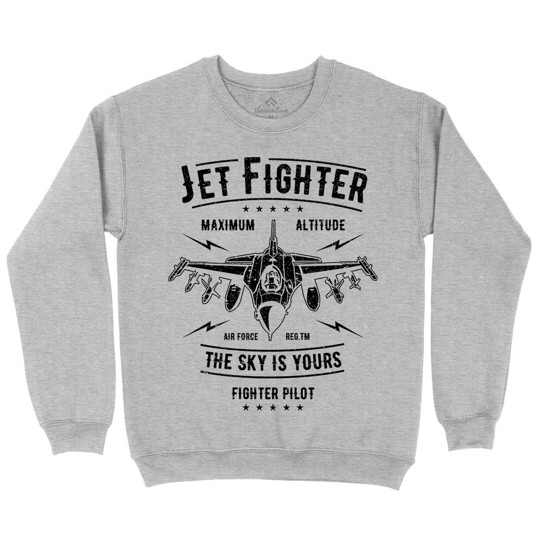 Jet Fighter Kids Crew Neck Sweatshirt Vehicles A694