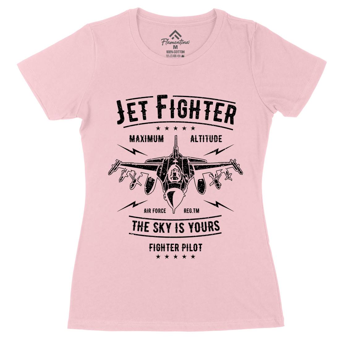 Jet Fighter Womens Organic Crew Neck T-Shirt Vehicles A694