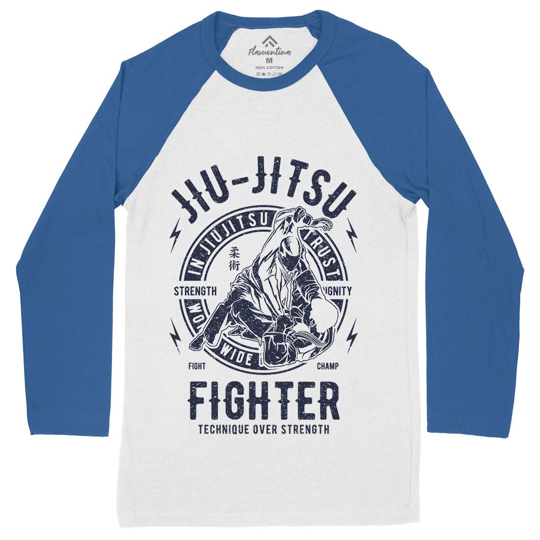 Jiu Jitsu Mens Long Sleeve Baseball T-Shirt Sport A695