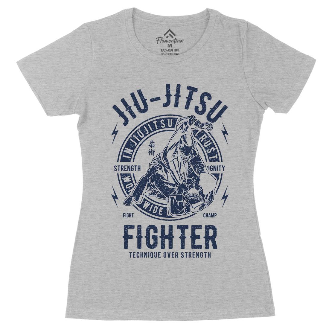 Jiu Jitsu Womens Organic Crew Neck T-Shirt Sport A695