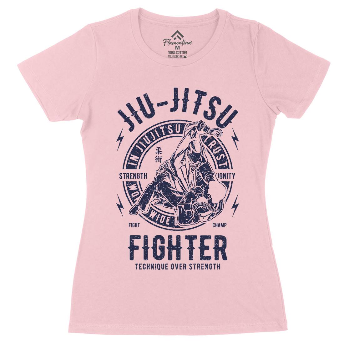 Jiu Jitsu Womens Organic Crew Neck T-Shirt Sport A695