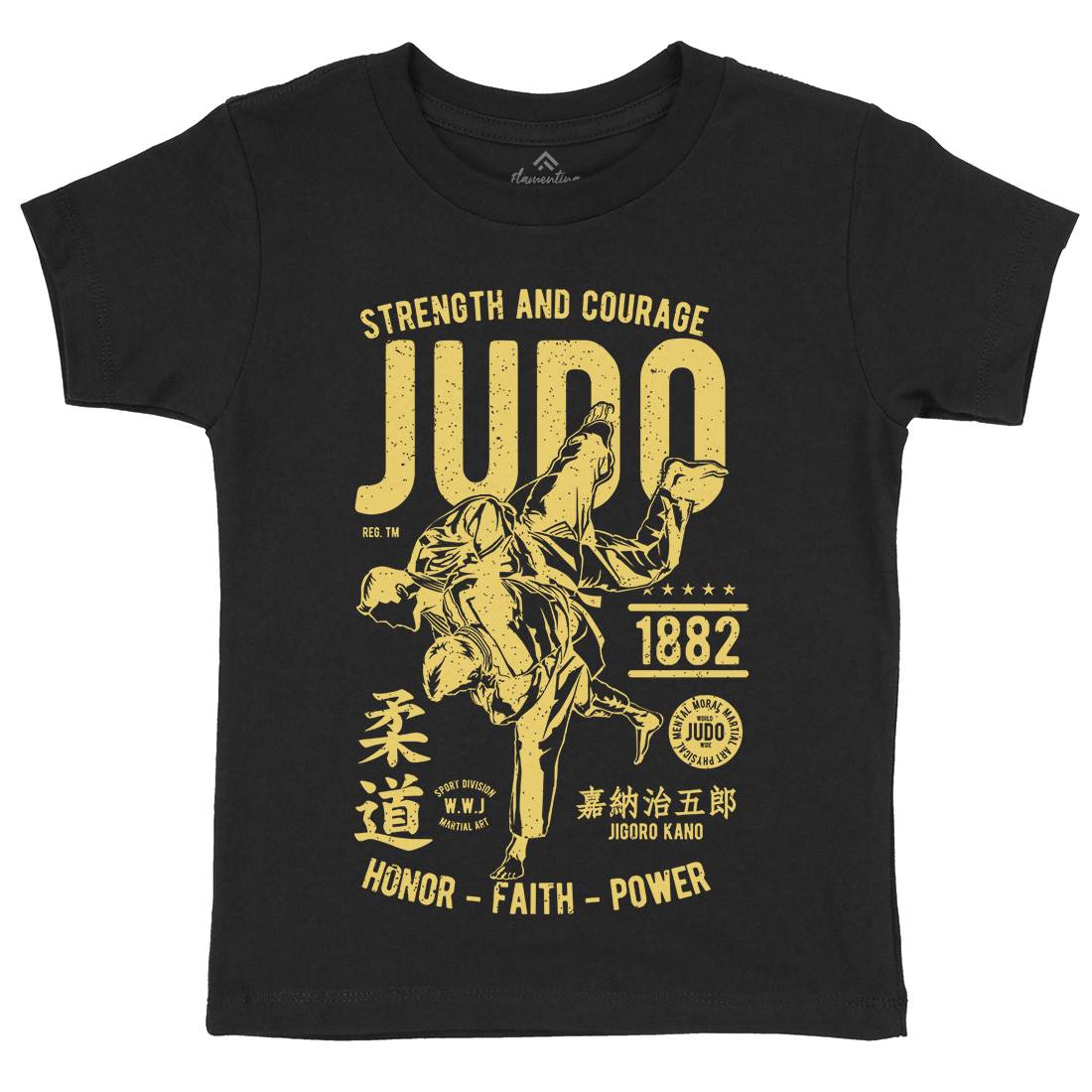 Judo Kids Organic Crew Neck T-Shirt Sport A696