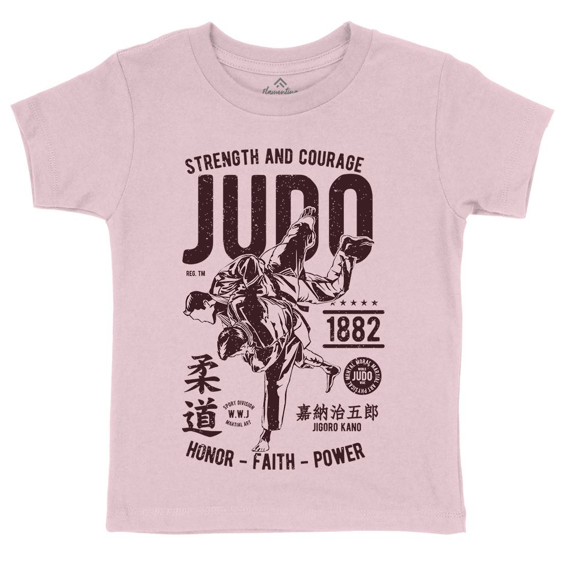 Judo Kids Crew Neck T-Shirt Sport A696