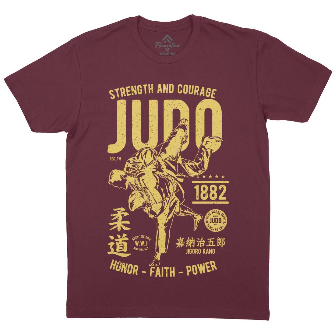 Judo Mens Organic Crew Neck T-Shirt Sport A696