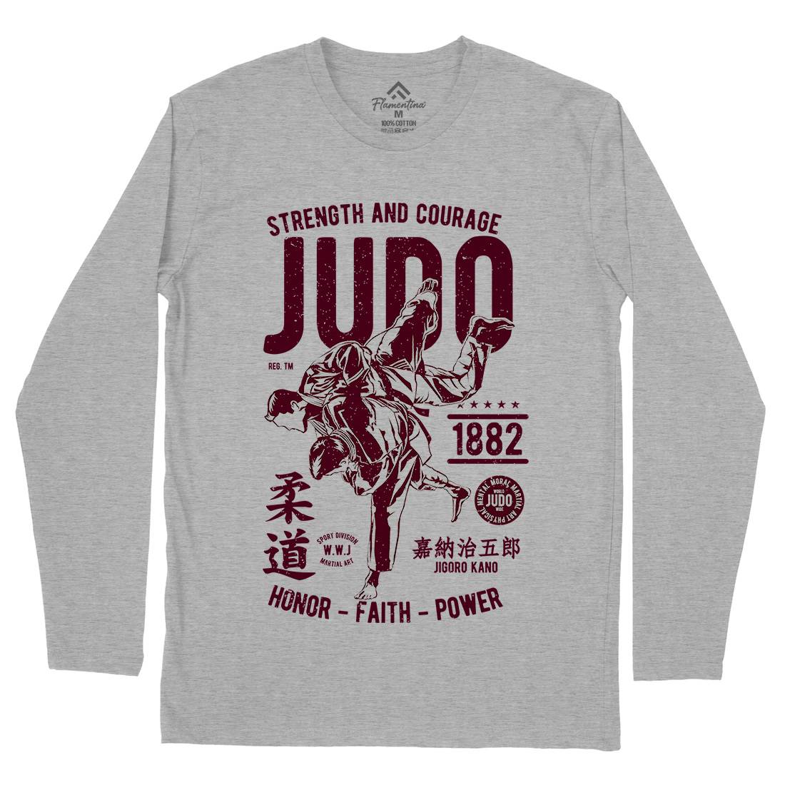 Judo Mens Long Sleeve T-Shirt Sport A696