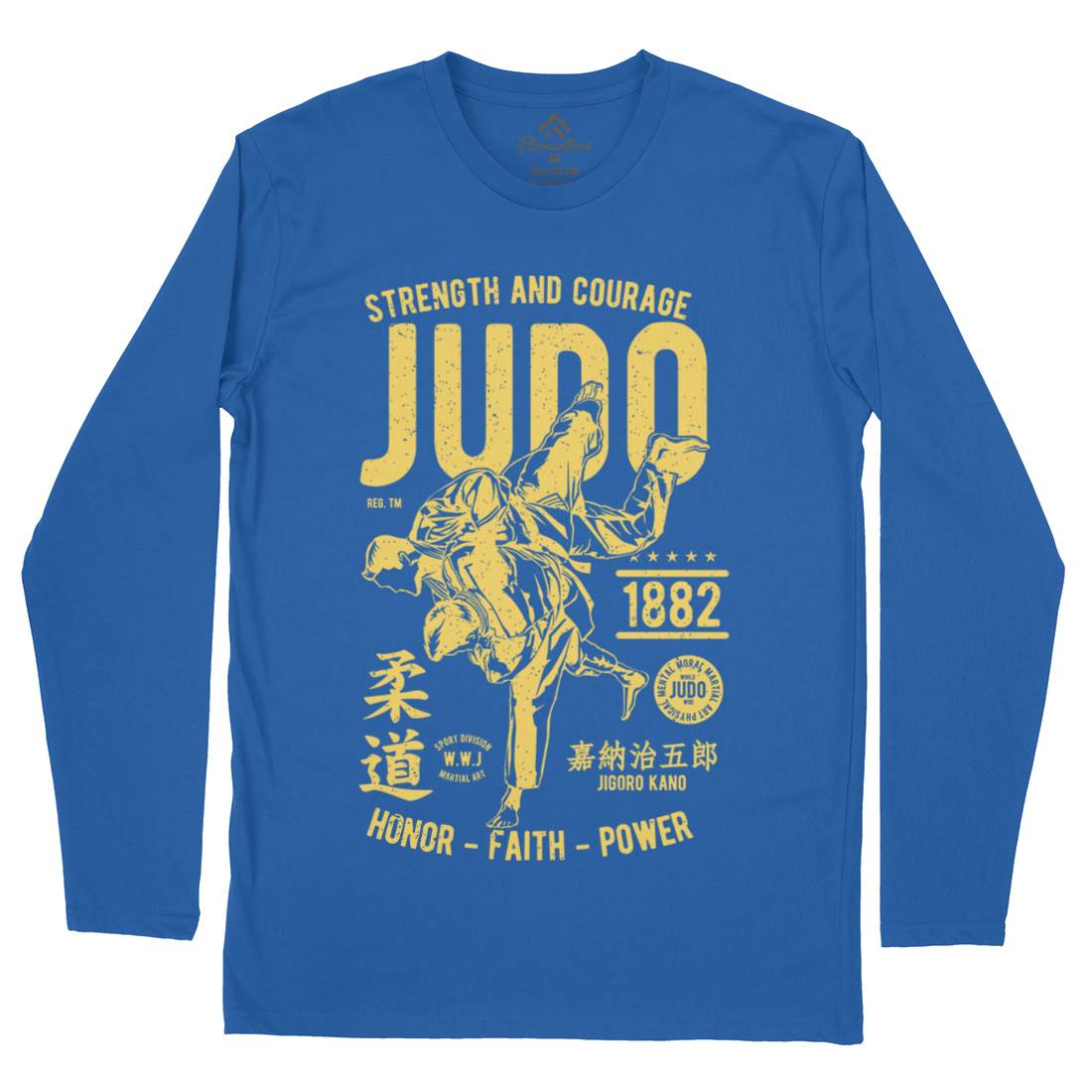 Judo Mens Long Sleeve T-Shirt Sport A696