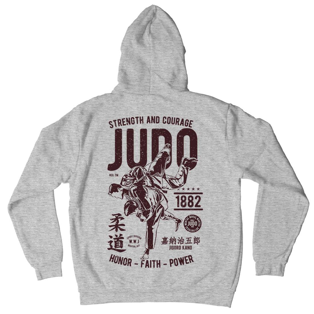 Judo Mens Hoodie With Pocket Sport A696