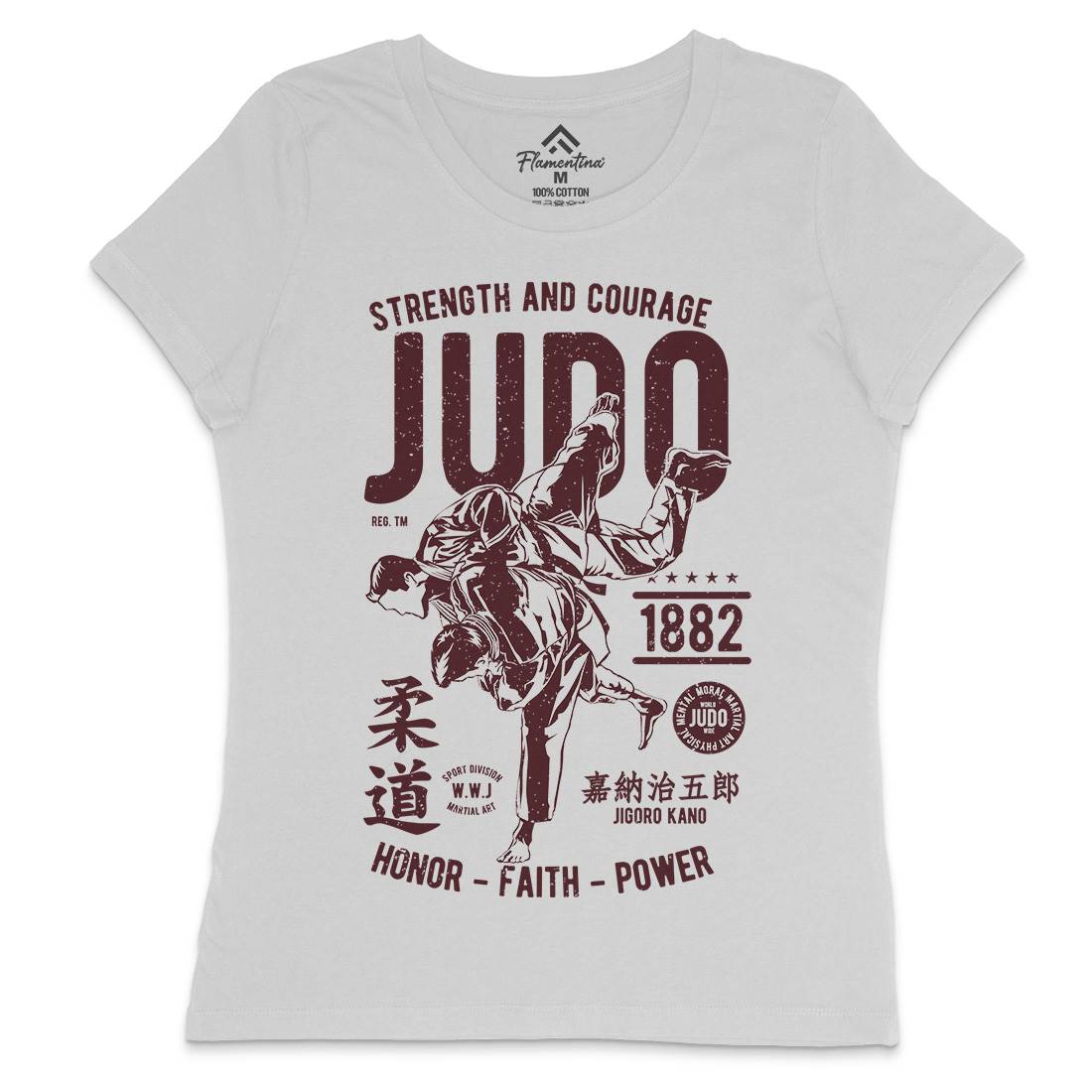 Judo Womens Crew Neck T-Shirt Sport A696