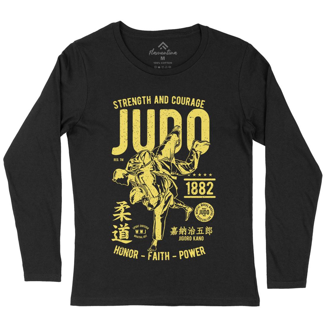 Judo Womens Long Sleeve T-Shirt Sport A696