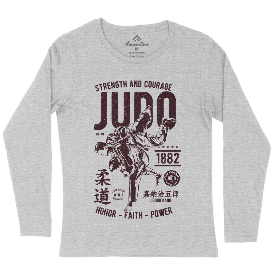 Judo Womens Long Sleeve T-Shirt Sport A696