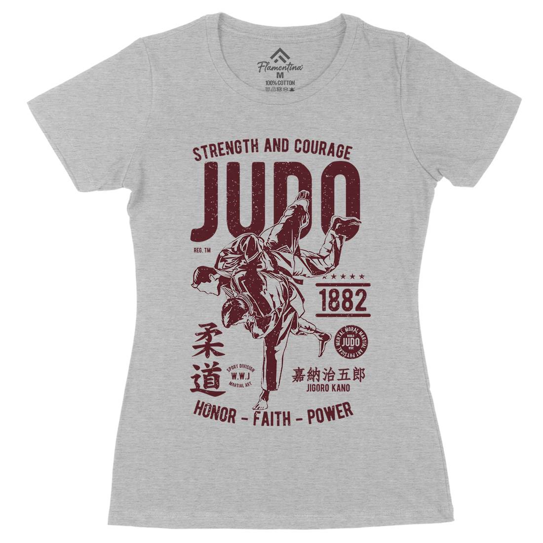 Judo Womens Organic Crew Neck T-Shirt Sport A696