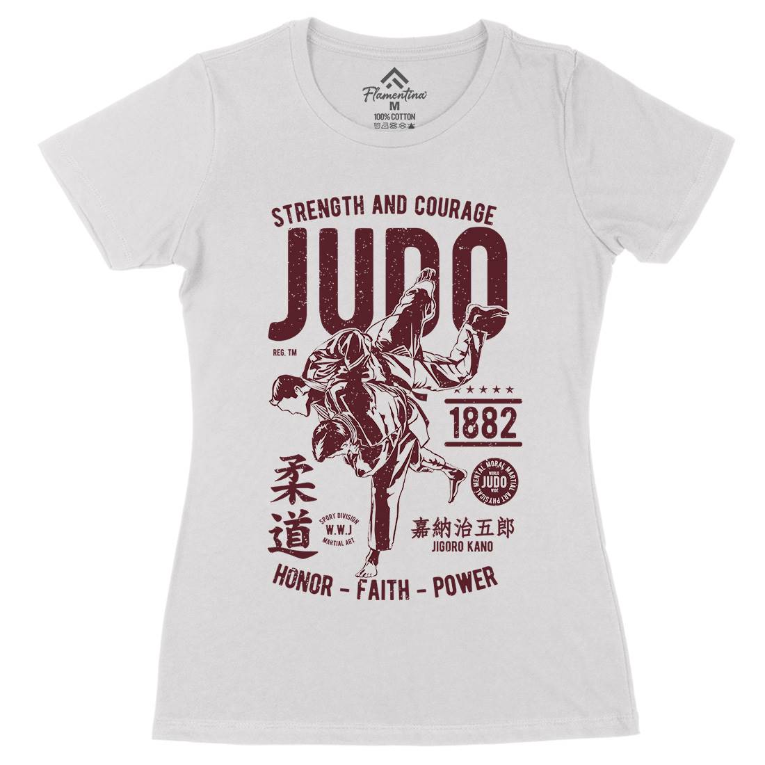 Judo Womens Organic Crew Neck T-Shirt Sport A696