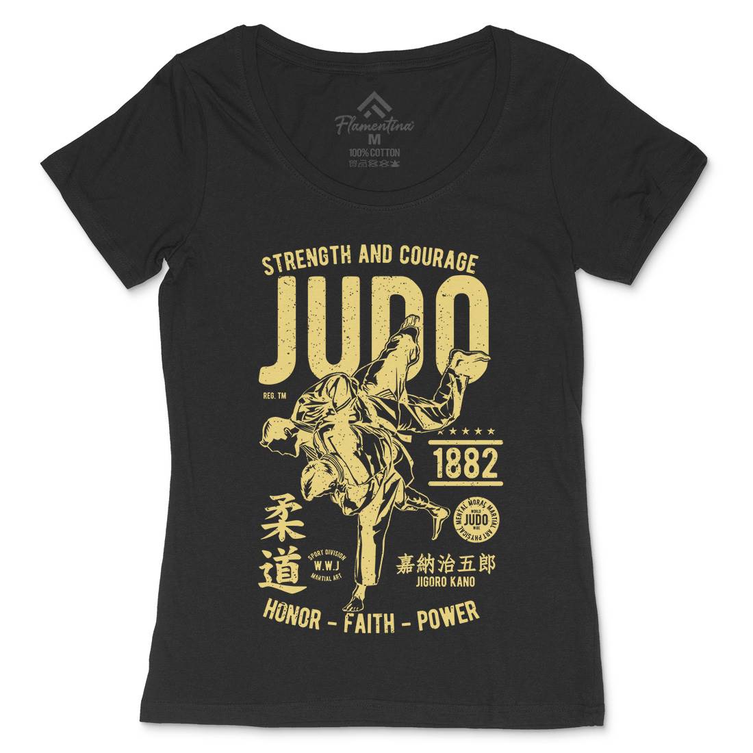 Judo Womens Scoop Neck T-Shirt Sport A696