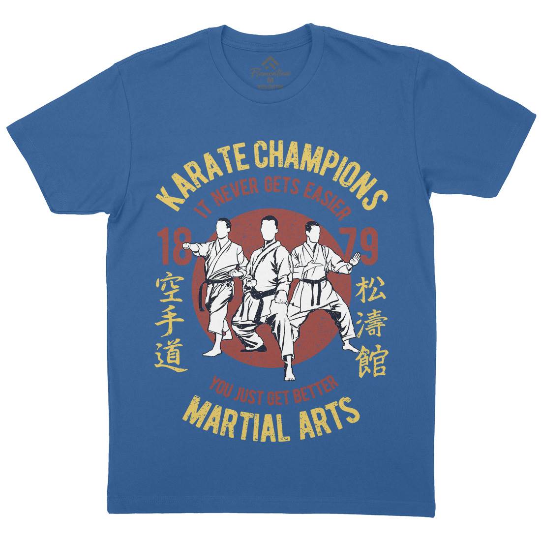 Karate Mens Organic Crew Neck T-Shirt Sport A697