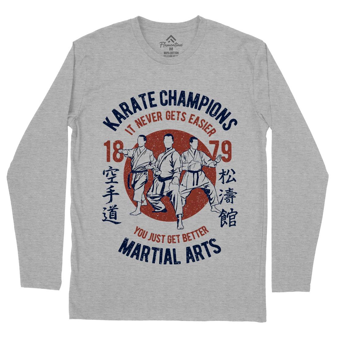 Karate Mens Long Sleeve T-Shirt Sport A697