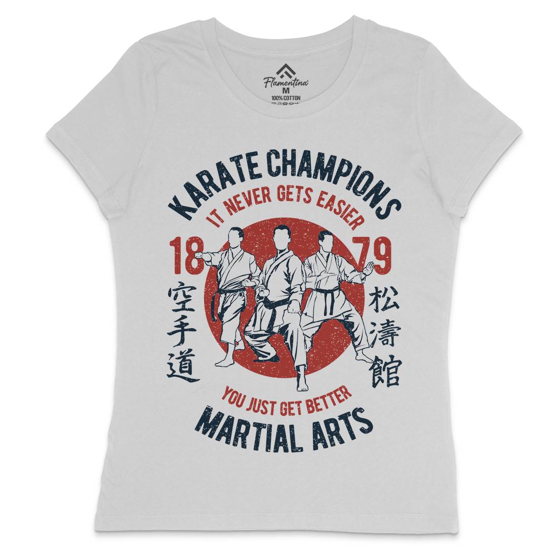 Karate Womens Crew Neck T-Shirt Sport A697