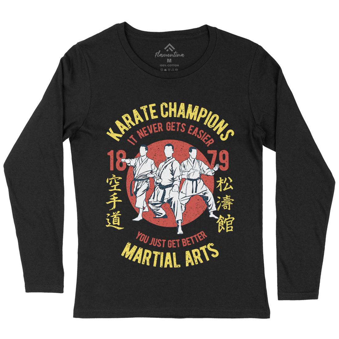 Karate Womens Long Sleeve T-Shirt Sport A697
