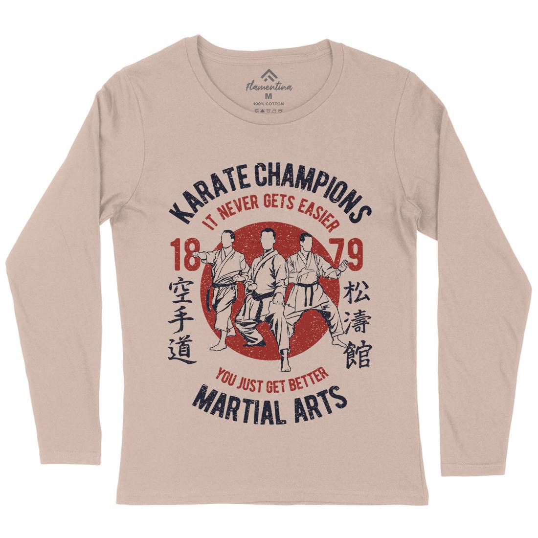 Karate Womens Long Sleeve T-Shirt Sport A697