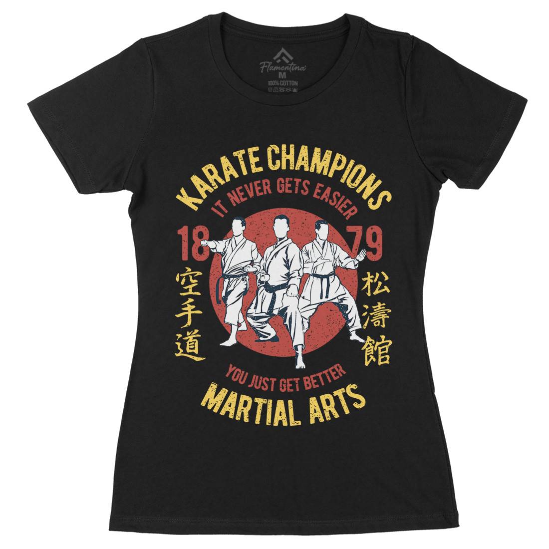 Karate Womens Organic Crew Neck T-Shirt Sport A697
